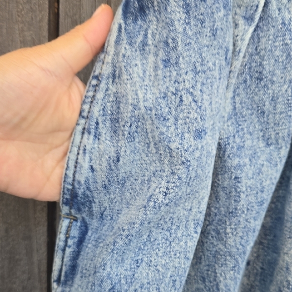 North West Blue Company Vintage 80s Acid Wash Western Denim Prairie Skirt Size 6 - Picture 4 of 9